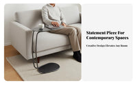 Narrow silhouette C-Shaped Couch Table Light Luxury Aesthetic C-Shaped Snack Table Space-Saving Design Living Room Furniture Movable for Apartment Dwellers, Remote Workers, Homeowners, Sofa Side, Small Spaces, Home Office, Bedroom