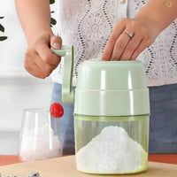 Manual Hand-Crank Ice Crusher Transparent Manual Ice Crusher Lidded Snow Cone Machine