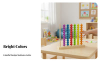 Educational Color Sorting Bead Toy Early Learning Color Matching Toy Develops Fine Movement Skills for Children, Kindergarten, Preschool