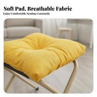 Multi-Purpose Upholstered Footstool space-efficient Size Footrest Space-Saving Small Stool Stable Support for Office Workers, Students, Seniors, Living Room, Bedroom, Entryway