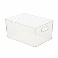 Easy Visibility Rectangular Acrylic Container Multipurpose Clear Storage Box Space Saving Cabinet Organizer Basket Sturdy for Students, Homeowners, Desktop, Kitchen, from Ice, Bathroom