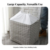 Foldable Clothes Chest with view panel Breathable textile Storage container for home dwellers