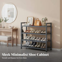 Easy Assembly Multi-Tier Shoe Rack Space-Saving Design Large Capacity Shoe Rack Stable Structure Strong Load-Bearing for Students, Apartment Dwellers, Families, Entryway, Dormitory, Hallway, Dorm Room