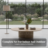 4 Pieces durable Wood Frame 4-Person Outdoor Sofa Set Luxurious Design 4-Piece Woven Sofa Set Weather-Resistant Garden Seating Group Water for accommodation sector Managers, Business Owners, Terrace, Patio, posterioryard, Porch