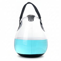 Screw-Top Water-Filled Kettlebell Loop Handle Water Kettlebell Translucent Fillable Workout Weight Rounded Body