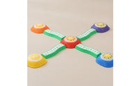 9 Pieces Stepping Stones with Balance Beams Light-up  Balance Set Musical Stepping  Young Children, Kids, Playroom, Home