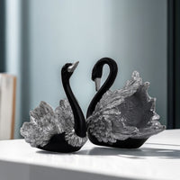 Swan Storage Ornament Decorative Swan Statue with Tray Carved for Entryway, Living Room