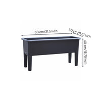Drainage Control Rectangular Planter with Legs Weather-Resistant Elevated Planter Box Thickened Material Raised Garden Bed Breathable Design for Beginners, Elderly, Kids, Balcony, Patio, Rooftop, Deck