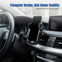 Universal Car Phone Holder, Suction Air Vent Installation, Wide Compatibility