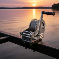 Hand Crank Winch No Plug Needed Self-Locking Winch Bidirectional Manual Hoist