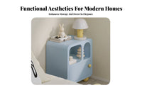 Movable C-Shaped Side Table Minimalist design C-Shaped End Table Modern Design Nightstand Space-Saving for Apartment Dwellers, Homeowners, Students, Living Room, Beside Sofa, Small Spaces, Home Office