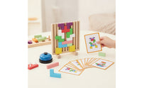 Pattern Block Game with Bell Double-Sided Block Puzzle with Bell Pattern Matching Puzzle Game Interactive Brain Teaser