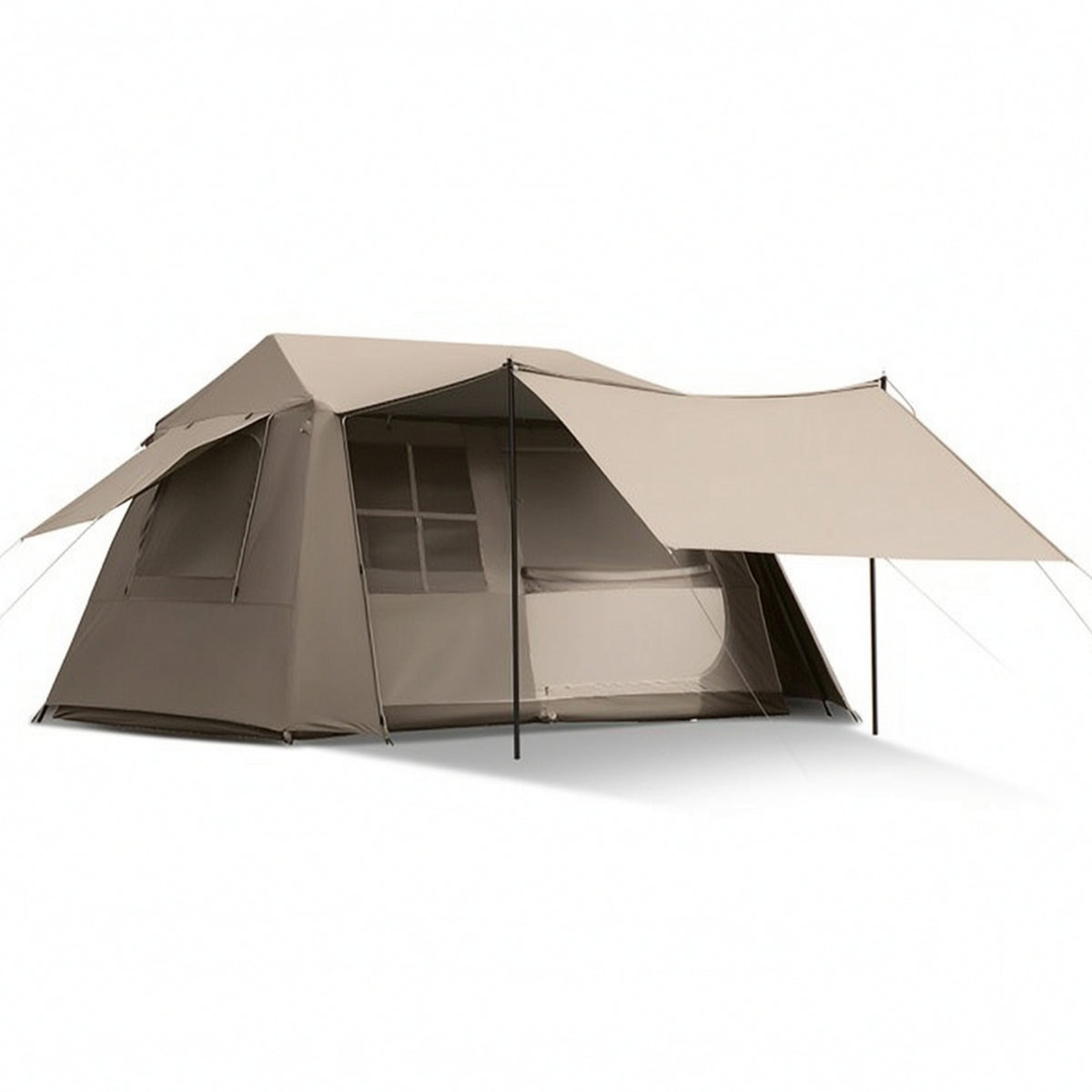 Elevated-Roof Tent Roomy Double Layer Tent Waterproof for Backyard