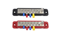 12-Way Busbar with Cover 48V DC Bus Bar with Cover Positive Bus Bar Flame-Retardant Power Distribution Block Insulated