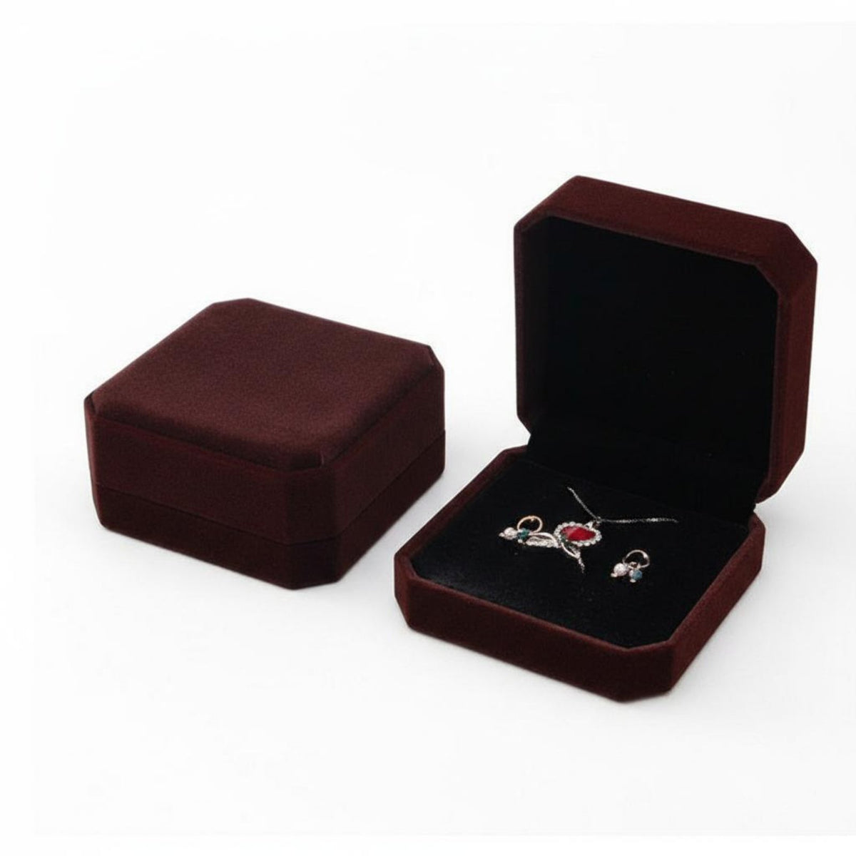Rounded Corners Velvet Bracelet Box Premium Quality Bangle Gift Box Elegant Design for Women, Men, Gifting, Special Occasions, Home Storage