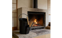 Ash Container with and Brush Portable Hearth Cleanup Organizer Heavy Duty