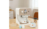 Wooden Coffee Machine Toy Learning Pretend Play  Smooth Edges Coffee Maker Playset for Preschoolers