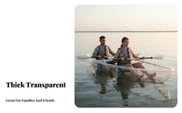 2-Person Transparent Kayak Crystal-Clear Design Transparent Boat Insta-Worthy Paddling Vessel for Tourists, Partners, Photo Shoots, Lakes