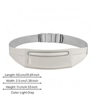 Adjustable Running Waist Bag Buckle Closure Sports Waist Bag Slim Running Fanny Pack Side Compartments for Runners, Fitness Users, Exercise