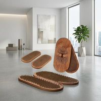 Wooden Foot Massage Board Tree Engraving Foot Massage Board Relaxation Tool Extended Physical Wellness Acupressure