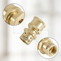 Quick-Connect Adapter 1/4-Inch Pressure Washer Adapter Quick-Connect Fitting Brass Metal