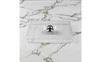 Serving Cover with Metal Knob Compact Rectangular Food Dome Versatile Clear Platter Lid for Caterers, Buffet