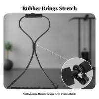 textileWrapped Grip Resistance Training Bands Black Handled Resistance Band Long-Lasting Fitness Equipment