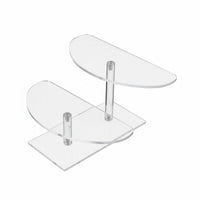 Large Capacity Acrylic Jewelry Display Stand Sturdy Structure Stepped Necklace Rack Detachable for Retailers, Boutiques, Craft Fairs, Vanity
