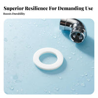 PTFE Sealing Washer Fibrous Mineral Flexible Tube Washer Leak-Resistant Faucet Strainer Gasket for Plumbers, Homeowners, Lavatory, Kitchen