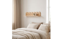 Wooden Shelf with Rainbow Arch Decorative Arch Wall Shelf Bohemian Furniture for Bedroom, Living Room, Entryway