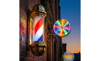 Transparent Cover LED Barber Pole Bright Wall-Mounted Barber Pole Light for Beauty Salons