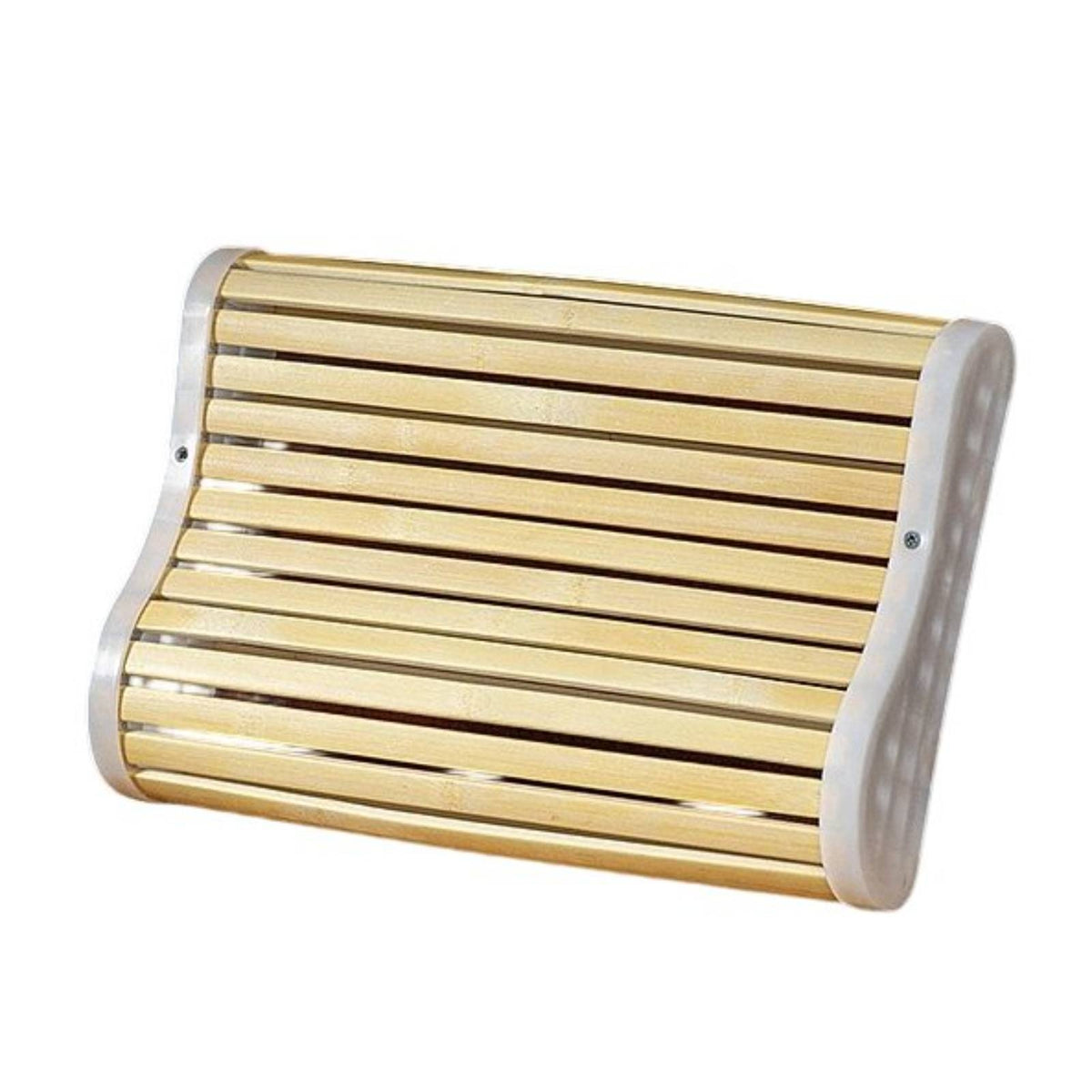 Ergonomic Bamboo Slat Pillow Cooling Neck Support Pillow Breathable Slatted Neck Support Artisanal for Bedroom