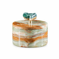 Marble Jar with Lid Modern Marble Canister with Lid Unique Decorative Stone Jar for Desk