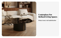 2 Pieces distinctive Shape Nesting Table Set Modern Design Irregular Nesting Tables Space-Saving Living Room Furniture Sculptural Base for Interior Designers, Homeowners, Apartment Dwellers, Small Spaces, Lounge Area, Home, Bedroom