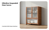Space Saving Living Room Sideboard Cabinet Adjustable Shelves Dining Room Sideboard Elegant Design Kitchen Pantry Cabinet Heavy Duty for Homeowners, Families, Homemakers, Hallway