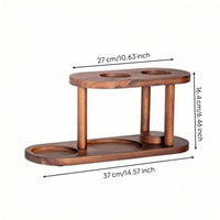 Wooden Pour-over Coffee Rack Countertop Coffee Organizer Rack Compact Storage Stand Rustic for Baristas