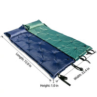 Inflatable Mattress with Integrated Pillow, Self-Inflating Air Mattress and Camping Mat, Waterproof Mat with Carry Bag, Folding Sleeping Mat