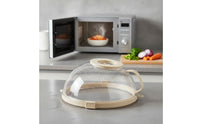 Vented Microwave Cover with Steam Vents Clear Dome Microwave Cover with Handle Easy to Clean Secure Grip for Students