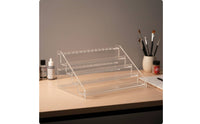 Paint Bottle Organizer Clear Paint Storage Rack Multi-Tier Acrylic Organizer for Hobbyists, Artists, Craft Room, Workspace, Desk