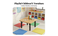 Early Learning Small Square kids' Table Multi-Functional children's Furniture Sturdy Construction Play Desk Stable construction for Preschoolers, young children, Parents, Kindergarten, Daycare, Classroom, play area