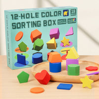 Disc Box Shape Sorter Fine Motor Skills Educational Shape Sorter Hand-Eye Coordination Color Sorting Box for Kids 18 months+, Kindergarten, Preschool
