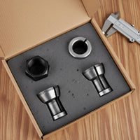 4 Pieces M17 Collet Nut Set Slotted Design 6x16.5 Collet Set Easy to Install Tool Accessory for Metalworking