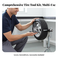 5 Pieces Tire Bead Breaker Tool Tire Iron and Bead Breaker Set High Hardness for Riders, DIY Mechanics, Home Workshop, Roadside Repair