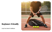 Long-Lasting Carbon Fiber Tennis Racket Comfortable Grip Beginner Tennis Racket Big Face Size for Beginners, for All Genders, Training