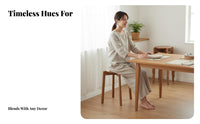 Space-Saving Stackable Round Stool Minimalist Design Backless Seat Long-Lasting Construction Household Furniture Stable for Families, Homeowners, Students, Dining Room, Kitchen, Small Apartments, Party