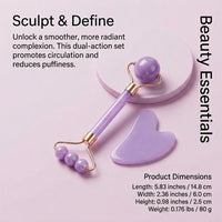 Double Ended Roller and Set, Eye and Face Massage for Facial Contouring, Lightweight Design for Skincare Lovers