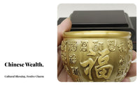 Chinese Yuan Bao Housewarming Gift Chinese Wealth Ingot Miniature Gold Ingot Substantial Golden Ingot Statue for Office