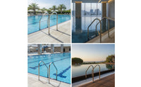Corrosion-Resistant 4-Step Pool Ladder Sturdy Stainless Steel Pool Ladder Stable Safe