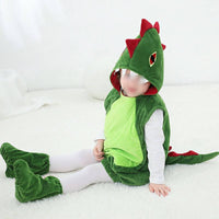 Dinosaur Costume with Hood Soft Dinosaur Romper Long Sleeve for Children, Halloween
