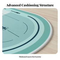 Noise Reducing Jump Rope Mat Multipurpose Oval Jump Rope Mat Wear-Resistant Knee Protection for Indoor, Home Gym, Apartment